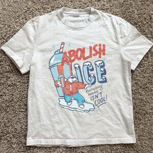 White Abolish Ice tee